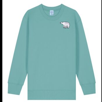 Organic Cotton Embroidered Polar Bear Sweatshirt, 9 of 12