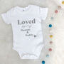 Loved By My Mummy And Daddy Valentines Babygrow, thumbnail 3 of 8