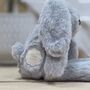 Theo The Long Leg Grey Bunny Soft Toy, thumbnail 3 of 3