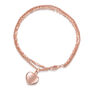 Nugget Chain Heart Urn Ashes Bracelet – Rose Gold Plate, thumbnail 4 of 7