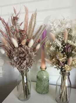 Blush Hydrangea Dried Flower Posy With Jar, 10 of 10