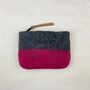 Fair Trade Handmade Felt Ombre Two Tone Zip Purse, thumbnail 7 of 12