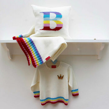 Rainbow Rib Baby Blanket, 3 of 9