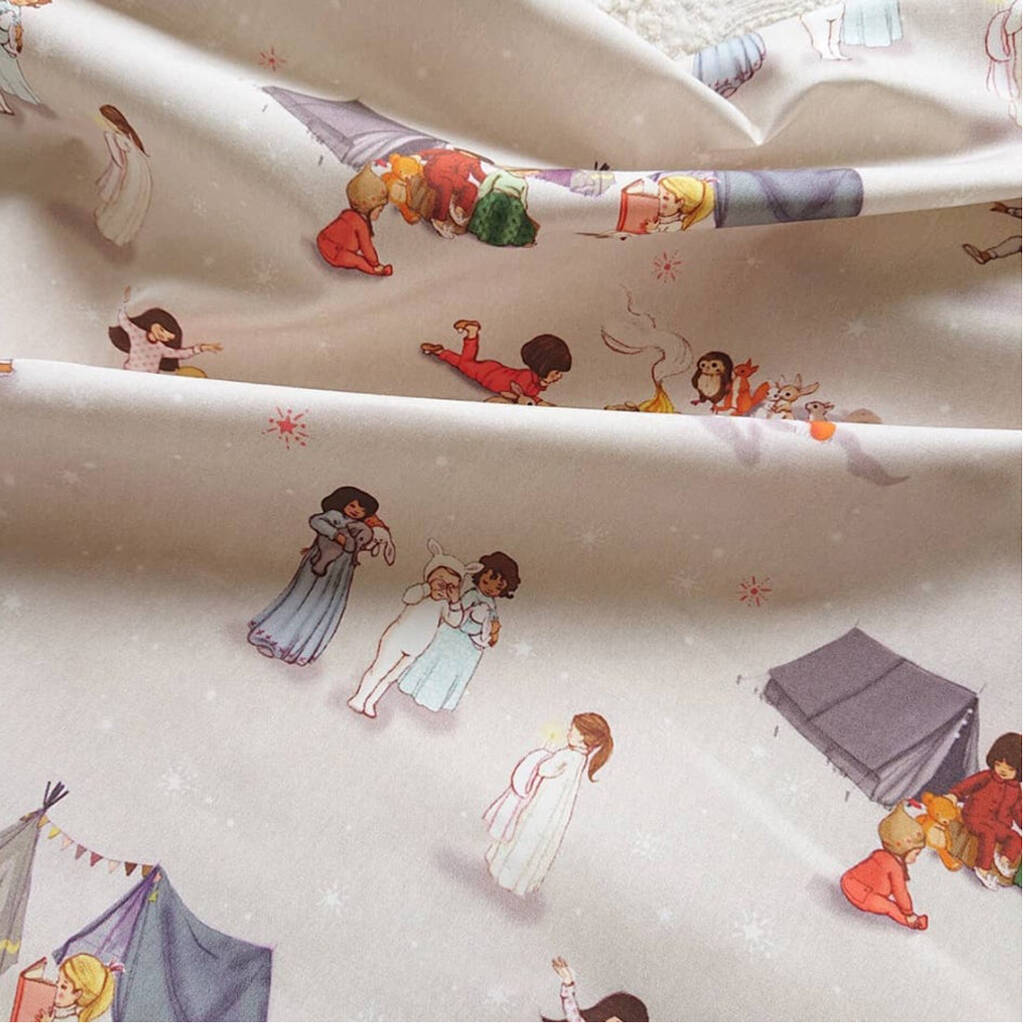 Bedtime Stories Organic Cotton Fabric, 1 of 2