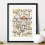 Wild Mushroom Fine Art Giclée Print, thumbnail 2 of 6