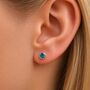 Sterling Silver December Birthstone Stud Earrings, thumbnail 1 of 5
