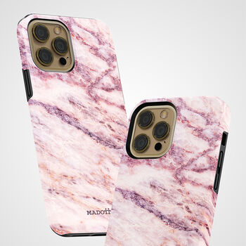 Pink Galaxy Marble Tough Case For iPhone, 3 of 4