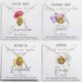Personalised Gold Sterling Silver Birth Flower Necklace, thumbnail 7 of 11
