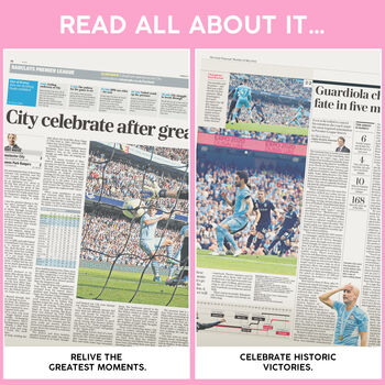 Manchester City Personalised Football Telegraph Book, 5 of 11