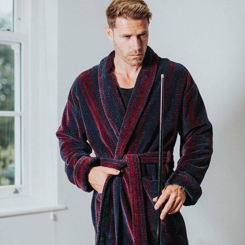 Men's Egyptian Cotton Dressing Gown Arbroath, 1 of 6