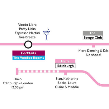 Personalised Single Line Tube Map, 3 of 6