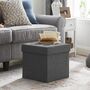 Padded Bench Storage Ottoman Chest Chair Stool Seat, thumbnail 1 of 12