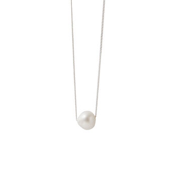 Baroque Pearl Necklace In Sterling Silver Or 9ct Gold, 6 of 12