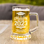 Graduation Cap Class Of Keepsake Glass Beer Tankard, thumbnail 1 of 3