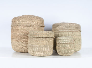 Milulu Grass Natural Lidded Storage Basket, 2 of 8