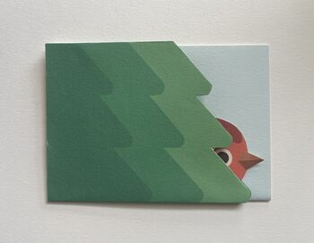 Handmade Robin In The Tree Pop Up Christmas Card, 3 of 3