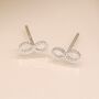 Sterling Silver Infinity Stud Earrings, thumbnail 5 of 7
