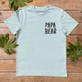 Papa Bear Pocket, Handprinted T Shirt, thumbnail 5 of 6