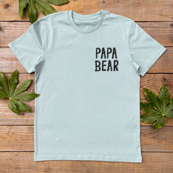 Papa Bear Pocket, Handprinted T Shirt, 5 of 6