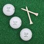 Three Branded Golf Balls Personalised With ''This Ball Was Lost By .. ..'', thumbnail 2 of 7