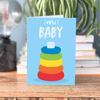 New Baby Card Stacking Toy Illustration, 2 of 4