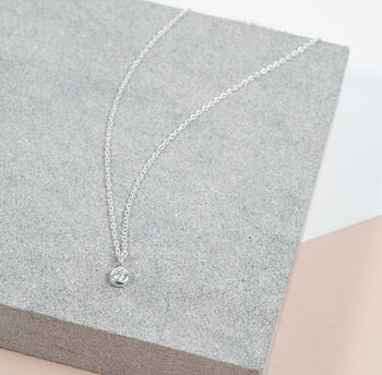 Hampton Moissanite And Silver Necklace, 2 of 5