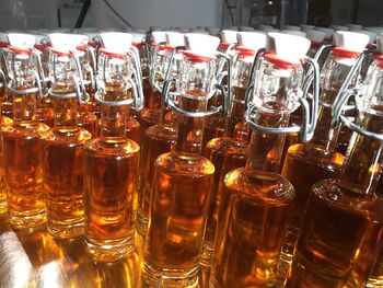 Wild Plum Liqueur And Six Wonky Shot Glasses, 6 of 7