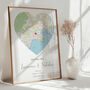 The Place We Met Personalised Map Print Couples Valentines Gift, thumbnail 7 of 11
