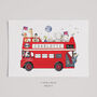 Personalised Children's London Bus Picture Print, thumbnail 8 of 12