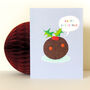 Mini Christmas Pudding Card, thumbnail 3 of 5