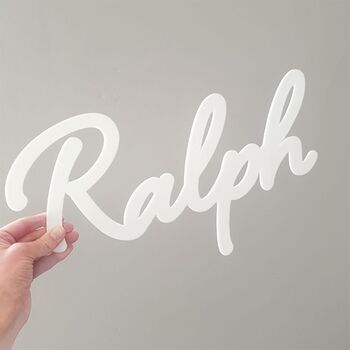 Personalised Pale Pink Script Wall Name, 4 of 7