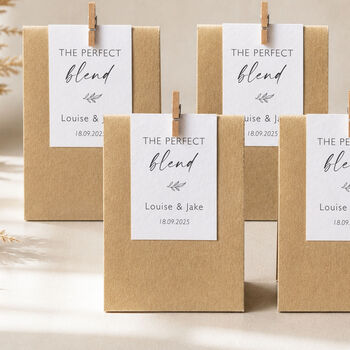 Coffee Wedding Favour Bags Perfect Blend Eco Friendly Favours, 3 of 10