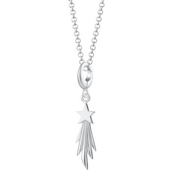 Shooting Star Charm Necklace, Sterling Silver Or Gold Plated, 2 of 9