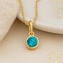 Personalised December Birthstone Necklace In Gold Plated Silver, thumbnail 6 of 12