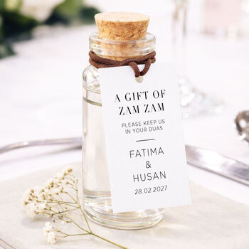 Zam Zam Wedding Favour Bottle Islamic Wedding Favours, 3 of 9