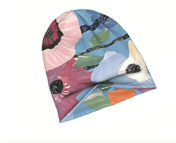 Chemo Headwear Beanie Hat Bandana Mixed Flowers Super Soft, 3 of 5