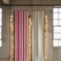 Hand Painted Stripe Print Sustainable Linen Table Runner, thumbnail 1 of 3