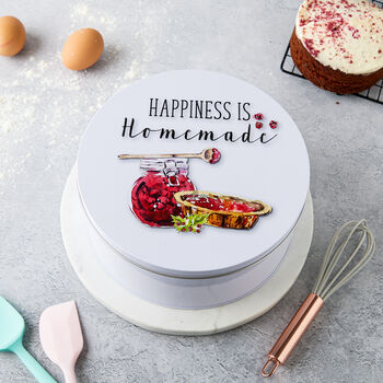 Personalised 'Happiness Is Homemade' Cake Tin, 2 of 4