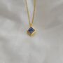 Yellow Gold Pendant Birthstone Necklace December Tanzanite, thumbnail 1 of 5