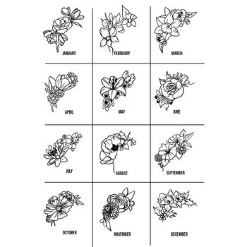 Personalised Birth Flower Christening Gift Keepsake Block, 6 of 6