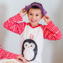 Personalised Nordic Penguin Kids Christmas Pyjamas, thumbnail 1 of 12