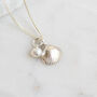 Shell And Pearl Necklace Sterling Silver, thumbnail 1 of 5
