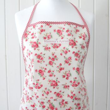 personalised oilcloth floral apron by lucy lilybet | notonthehighstreet.com