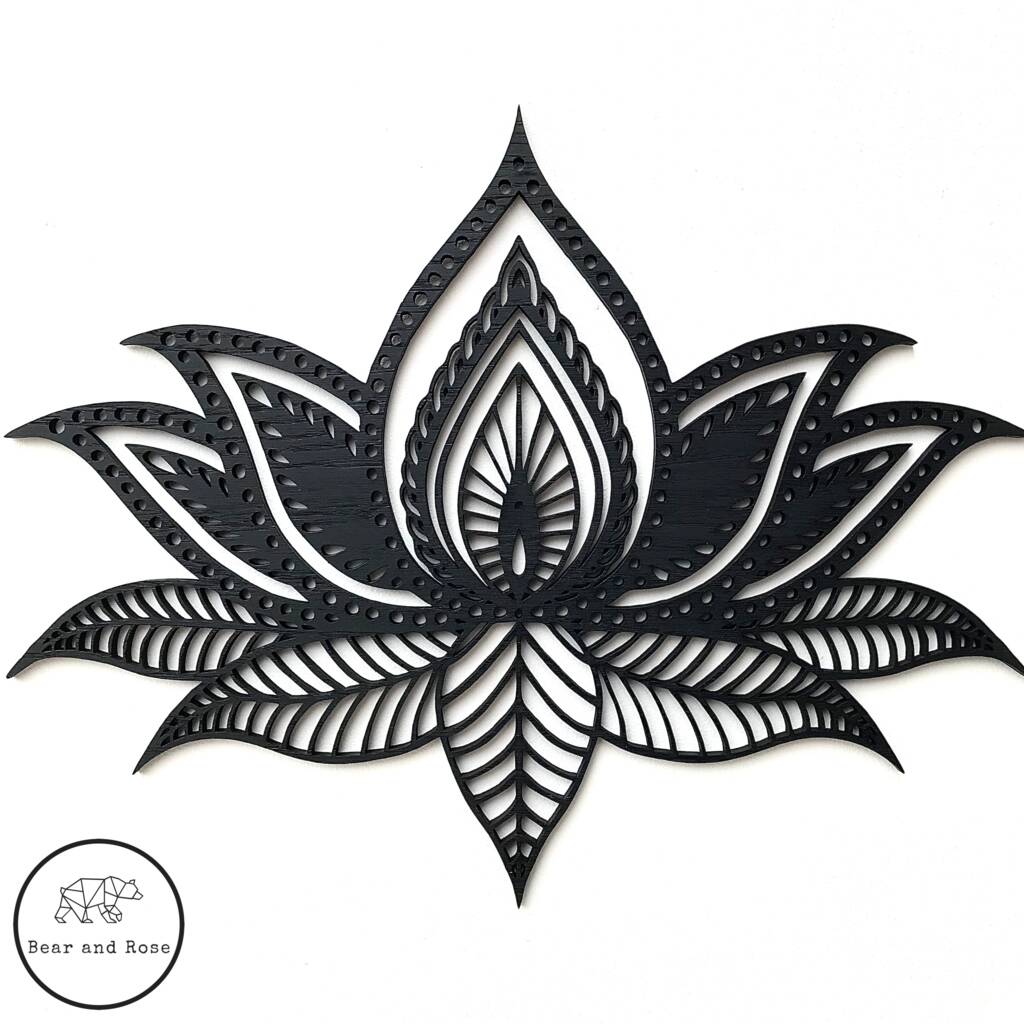 Lotus Flower Mandala Art By Bear & Rose | notonthehighstreet.com