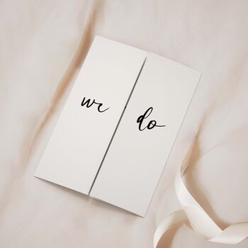 Modern, Black And White Gatefold Wedding Invitations, 2 of 5