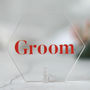 Personalised Wedding Hexagon Place Setting In Acrylic, thumbnail 3 of 12