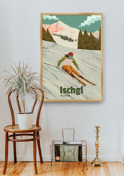 Ischgl Ski Resort Austria Travel Poster Art Ptint, 5 of 8