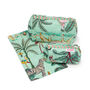 Serendipity Cotton Cosmetic Case Mint Jungle, thumbnail 1 of 3