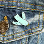 Blue Bird Enamel Pin Badge, thumbnail 1 of 2