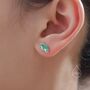 Sterling Silver Mismatched Enamel Frog And Mushroom Stud Earrings, thumbnail 2 of 10
